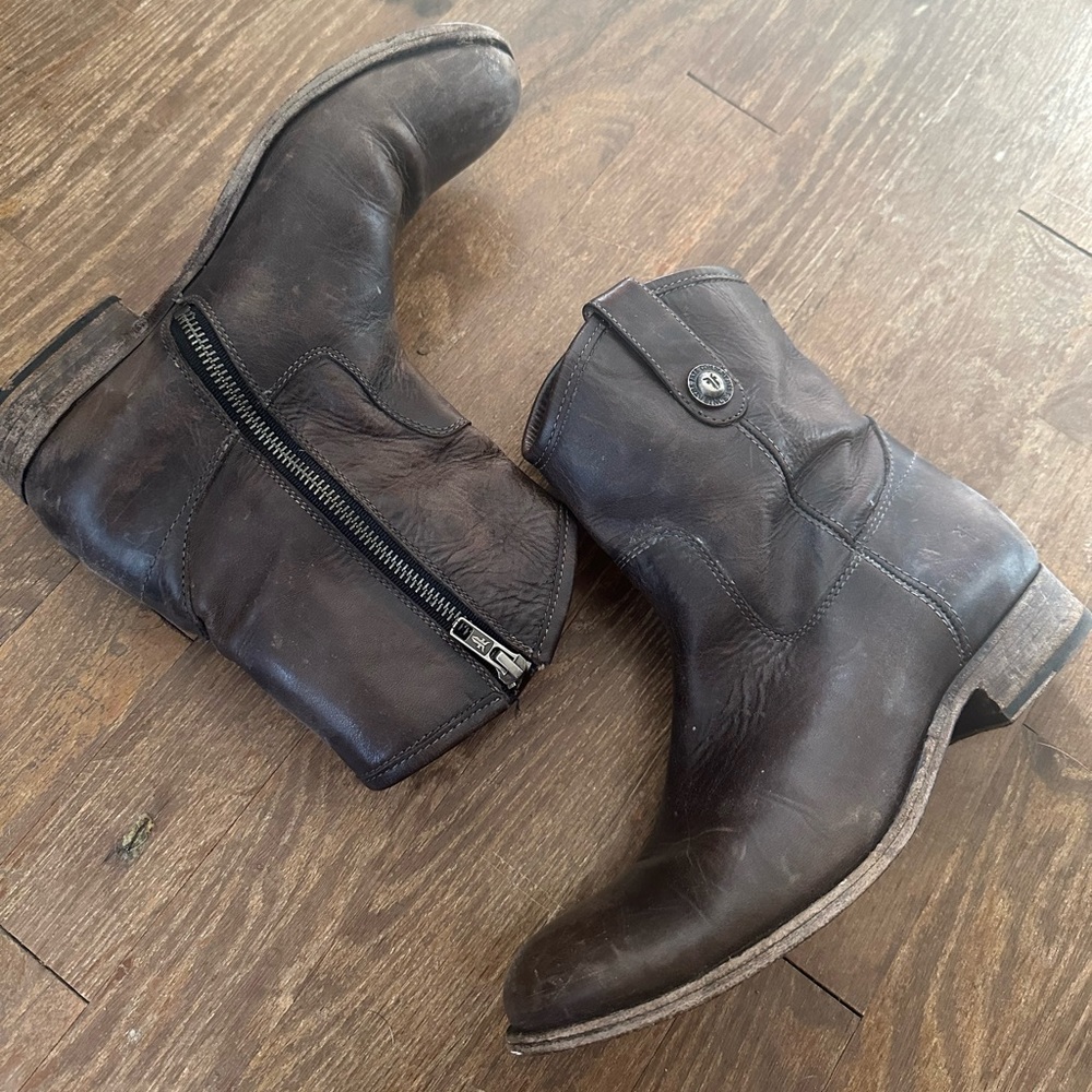 Frye Melissa Button Boot - Dark Brown - image 2